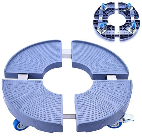 URPIZY Rullo per piante regolabile con ruote a 360°, per interni ed esterni, struttura robusta fino a 300 kg, diametro 39-52 cm