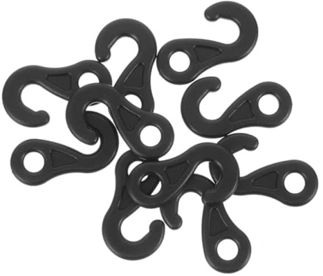 Hemobllo 100 Pezzi Ganci per Teloni in Plastica Pom a Forma di 9 per Fissaggio Tende da Campeggio Resistente a Vento e Pioggia per Campeggio e Fotografia Outdoor Stile Stili Multipli