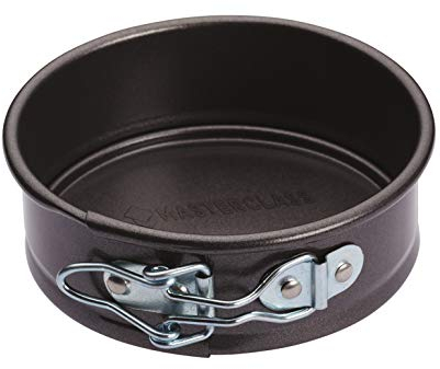 MasterClass Mini Stampo 11cm a Molla Antiaderente con Fondo Libero, Toritera, Teglia Torta Apribile, Acciaio, Grigio