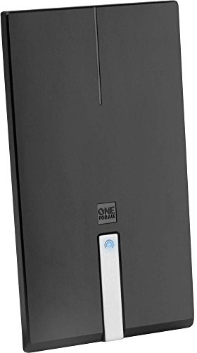 One for All for All DVB-T/DVB-T2 Indoor/Zimmerantenne - 4K 1080P HD/HDTV Fernseher TV Antenne mit Verstärker - 0-25 km Reichweite – 1.5 Meter Koaxialkabel - UHF/VHF - Schwarz - SV9425, SV 9425