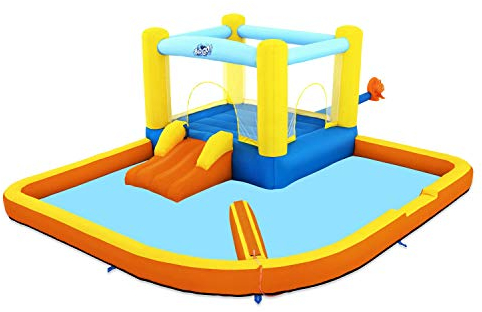 Bestway H2OGO!™ Wasserpark, Beach Bounce, 365 x 340 x 152 cm, mit Dauergebläse