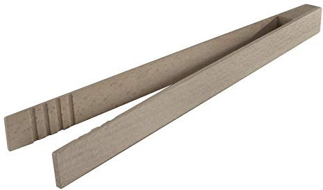 WooDeeDoo Set (50) Natural Beech Wood Salad Tongs (L) 22 cm (8.66) Eco-friendly Grill Toaster Serving Food Cutlery Barbecue Toast Woodware Bread Utensil