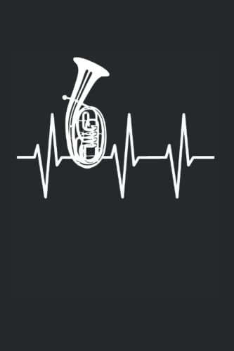 Tenorhorn - Musikinstrument Puls Herzschlag: Liniertes Notizbuch