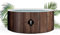 COCO SPA Helsinki Spa Gonflable | 180 cm de diamètre | 1100 litres | Moteur 2240 W | Jusqu'à 6 Personnes | Massage 140 Jets | Imitation Bois Naturel
