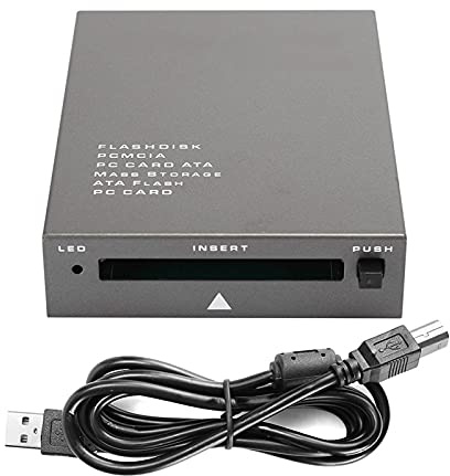 Lector de tarjetas USB 2.0 PCMCIa, interfaz USB 2.0 a tarjeta de PC ATA, PCMCIA, lector de tarjetas de memoria de PC, compatible con lector de tarjetas de memoria flash de 20 MB-20 G para computadora