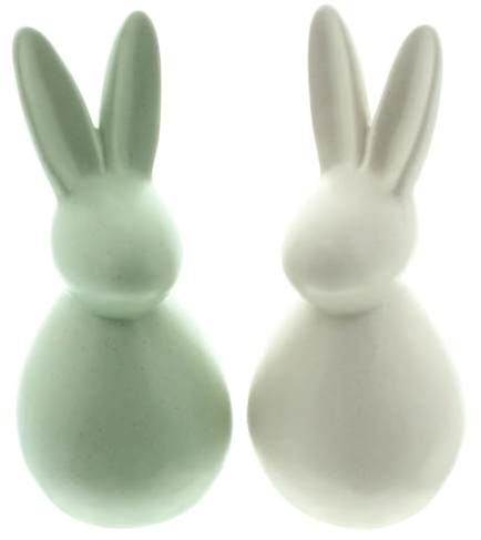 FRANK FLECHTWAREN Hase Modern, 2er Set, Porzellan Maße: Höhe 23 cm