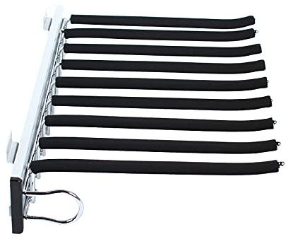Hosenauszug Hosenhalter Edelstahl Hosenbügel Ausziehbar Schrankzubehör Ausziehbarer Hosenauszug Kleiderschrank Hosenhalter Hosenbügel für 9 Hosen, Links