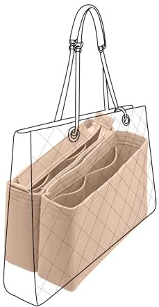 Lckaey Tragetasche Organizer Geldbörse Einsatz für Chanel GST Liner Bag Damen große Tragetasche Einsatz Y071-Khaki