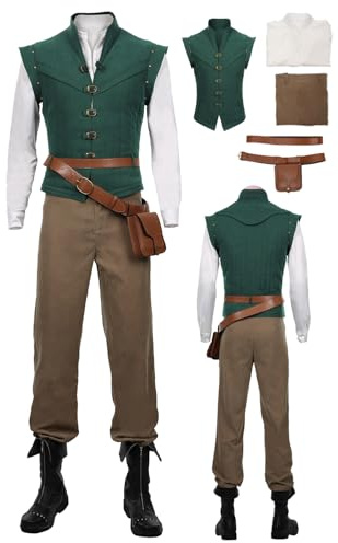 Lofeery Prinz Cosplay-Outfits für Erwachsene, Weste, Hemd, Hose, komplettes Set, Kostüm für Herren, Halloween