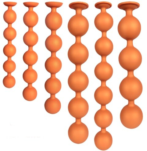 Hrekssi Silikon Anal Beads Extra Lang Analkugeln Anal Kette 6 Größen Analperlen G-Punkt Stimulator Anal Vagina Masturbation Groß Anus Dilatator Analplug SM Sexspielzeug für Frauen Männer,L