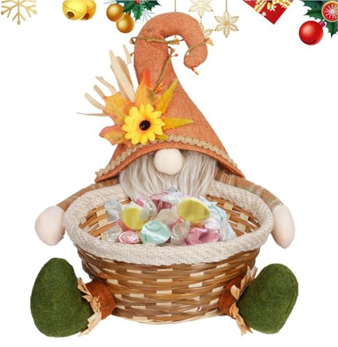 Scarecrow Fruit Basket, Cute Scarecrow Doll, Autumn Basket, Autumn Basket, Thanksgiving Scarecrow Doll, Creative Harvest Candy Basket, Autumn Plush Decorative Figure, Handmade Doll Name