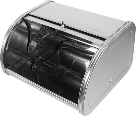 Garneck Elegant Bread Loaf Storage Box in Metal Clean Bread Containers for Kitchen