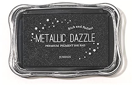 INCAUCA Metallische Stempelkissen für Gummistempel, waschbares Stempelkissen, Stempelkissen zum Stempeln, Prägen, Basteln, Stempelkissen, Partner, DIY, Farbe für Hochzeitskarten, Scrapbooking,