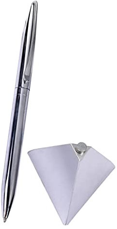 DIYEAH Stylo Signature Magnétique avec Base Triangulaire, Stylo Bureau, Encre Fluide, Papeterie de Bureau pour Usage Quotidien et Présents Professionnels