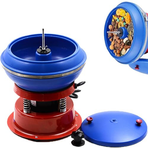 ylpddmm lucidatrice per Gioielli da 250W, lucidatrice a Manicotto, lucidatrice a Vibrazione a buratto,polisseuse Vibrante à Tambour per Gioielli Metalli Buratto Rotativo