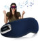 Masseur Oculaire avec Chaleur et Refroidissement, Appareil de Massage des Yeux avec Bluetooth et Vibration, Masque de Massage Pliable et Rechargeable, Fatigue Oculaire et Cernes,Améliore le Sommeil