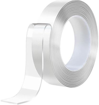 AUTUUCKEE Double Sided Tape Heavy Duty, Strong Nano Tape Removable Double Sided Sticky Tape, Multipurpose Clear Nano Magic Tape for Poster, Picture Hanging, Carpet, Photos Frames (2.0m*3cm*2mm)