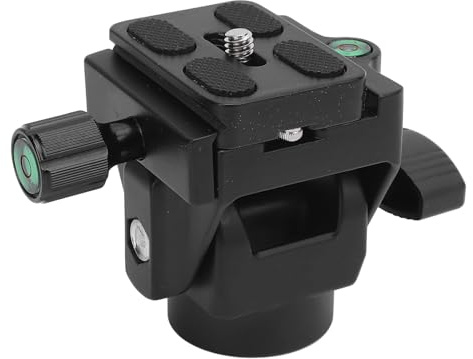 Monopod Tilthuvud med Snabbkopplingskameraplatta, Panoramahuvud Stativhuvud i Aluminiumlegering, för Fågelskådning