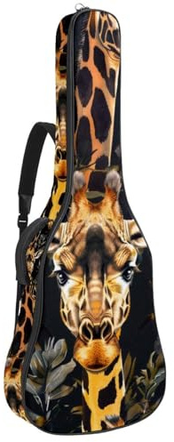 Western-Boho-Set Gitarrentasche, gepolsterter Rucksack für Akustikgitarre, Rucksack mit verstellbaren Schultergurttaschen, Multicolor 08, 42.9x16.9x4.7 in, Lässiger Tagesrucksack