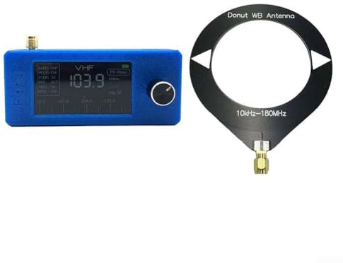 Radio SI4732, radio DAB portable, mini radio SI4732, avec écran IPS et antenne en boucle portable, prenant en charge la diffusion pleine bande (bleu)