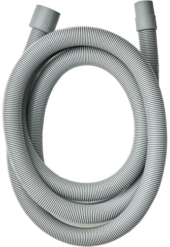 Hiatt Hardware Washing Machine Outlet Hose, Grey | Grey dishwasher cold water inlet fill hose pipe 2.5 meter length material; plastic construction.