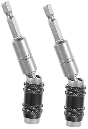 NUOBESTY 2pezzi Prolunga Per Punte Da Cacciavite Supporto Pivotante Per Punte Da Adatto Per Avvitatori Manuali Elettrici e Trapani Mano Manicotto e Anello Bloccaggio Magnetico