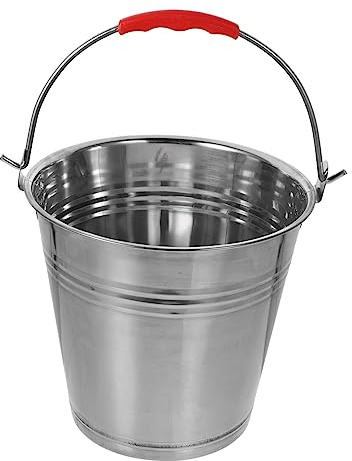Capacity Iron Storage Bucket with Handle Design for Charcoal and Ashes Versatile Bucket for Fireplace BBQ Use Compact and Lightweight for Grill