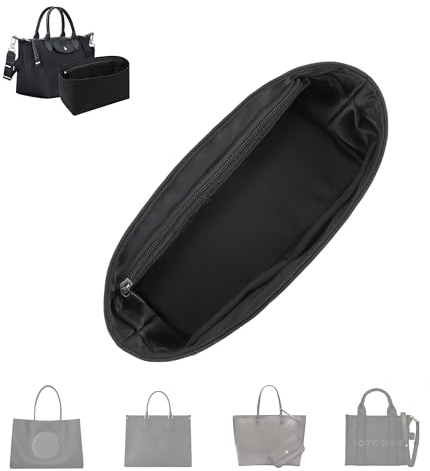 ArcDiary Geldbörsen-Organizer-Einsatz, seidig-glatter Handtaschen- und Tragetaschenformer in 8 Größen, passend für Longchamp, Neverful, Gyard und weitere Taschen(Mini-Schwarz)