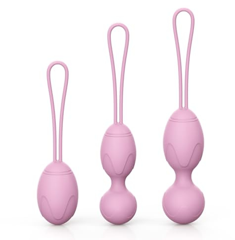 Bolas Chinas, Bola Pélvicas, Fortalece los Músculos Pélvicos y Previene la Incontinencia Urinaria,Entrenamiento Completo del Suelo Pélvico para Mujeres,Rosa