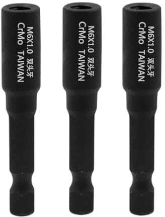 Milageto 3Pcs Hanger Bolt Drivers Drill Driver Bits Essential Sturdy Hanger Bolt Install Tool Wrenches Tools for Woodworking, M6