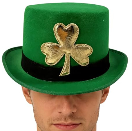 Generico Cylinderhattar för män, huvudbonader för St Patricks | St Patricks Symbol Män Kvinnor | För Vuxna Pojkar Äldre Prestanda Magiska Fester Och Spel