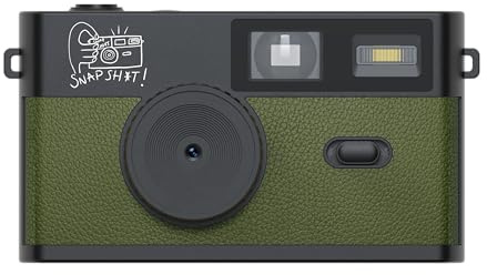 SNPSHT Screen-Free Digital Camera – Simple Point & Shoot Camera, No Screen, Easy to Use Camera, Replace Disposable with Reusable (Green)