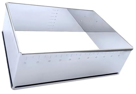 FackLOxc Molde Rectangular Extensible Tamaño Flexible para Tiramisus y Mousses Hornear Molde de Anillos para Mousses Rectangulares Ajustables y Expandibles