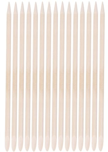50 Palitos de Naranjo de Madera para Manicura y Cutículas | Herramientas Ligeras para Retirar Piel Muerta, Limpiar Uñas y Realizar Cuidados Profesionales, Color Beige, Accesorios