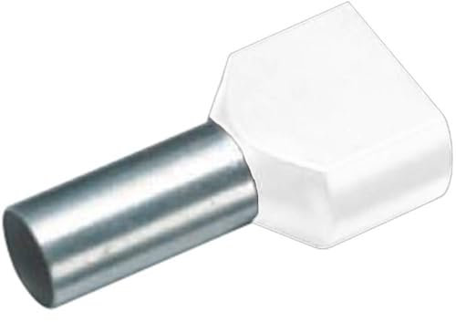 Cimco 182432 - Puntera engastar 2 2x0,75mm2 8mm blanco 15mm