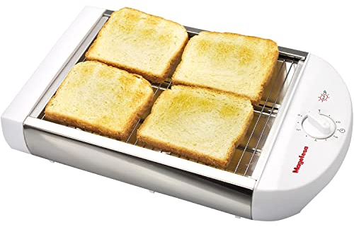 Magefesa Sun Up - Tostador Horizontal para 4 Tostadas/Rebanadas, 600W, Bandeja Recogemigas, Temporizador, Todo Tipo de Panes, 5 Niveles de Tostado