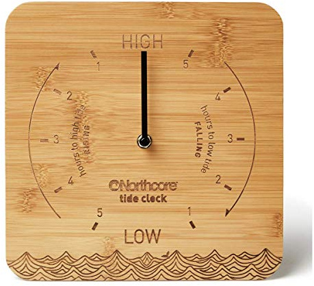 Northcore Surfing and Watersports Accessories - Wall Mounted Bamboo Tide Clock - Made from Natural sustainable bamboo