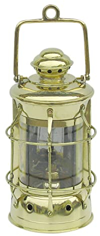 Sea-Club Nelson Lampe elektrisch Schiffslampen Messing H=28cm Ø=13cm