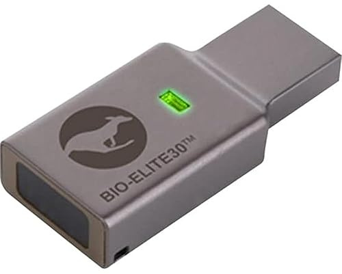 Kanguru Defender Bio-Elite30 – 128 GB Hardware Encrypted USB Flash Drive – Fingerprint - SuperSpeed USB 3.0