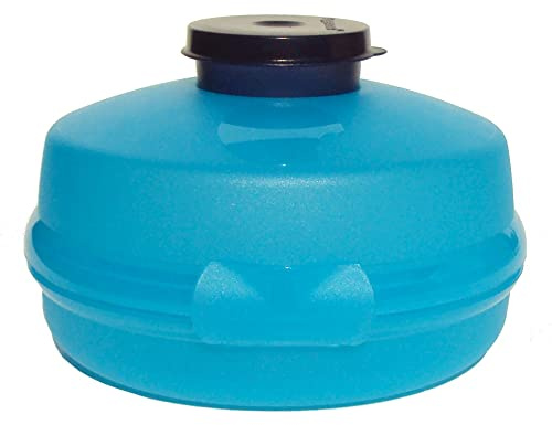 Tupperware Bagel Keeper Runde Sandwichbox Aufbewahrungsbehälter Aqua Blue, 14 cm