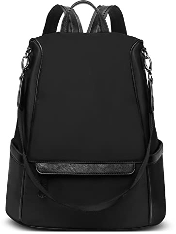 DORRISO Zaino Antifurto Donna Borsa Daypack Casual Leggero da College Viaggiare Vacanza Impermeabile a Tracolla Nero