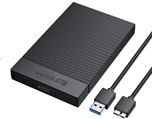Boîtier de Disque Dur 2,5 Pouces SANZANG USB 3.0 Boîtier de Disque Dur avec Câble USB 3.0 sans Outil pour 2 5 Pouces SATA SSD et HDD en Hauteur 9,5 mm 7 mm, UASP & Trim Pris en Charge