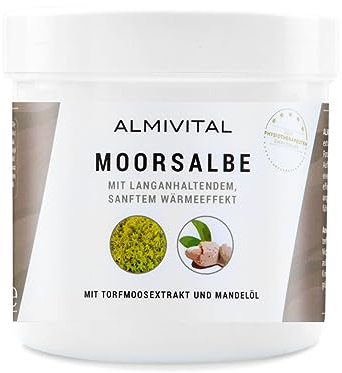ALMIVITAL Moorsalbe mit langanhaltendem Wärmeeffekt | Wärme Salbe für Schulter & Nacken | Natürlicher Wirkstoffkomplex zum Entspannen | Lösen von Verspannungen | Muskel Lockerung | 250ml