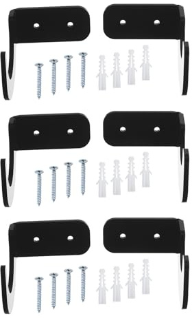 PATIKIL 2.4x3x2 Light Saber Stand Wall Mount, 3 Pairs Acrylic Light Sword Display Holder Wall Bracket Baseball Bats Rack for Home Light Saber Sword, Black