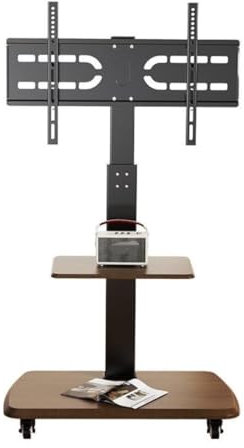 TV Ständer Fernsehständer TV Standfuss Mobiler TV-Ständer Für 32-80-Zoll-Fernseher, Höhenverstellbarer TV-Wagen Mit Medienregal, Holzsockel Und Rädern, Trägt Bis Zu 132 Pfund Fernsehstand TV-Ständer