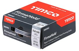 Firmahold Gun Nails Without Gas Framing fit Paslode IM350 + 50mm 63mm 75mm 90mm (Bright, 2.8x50-3300pcs)