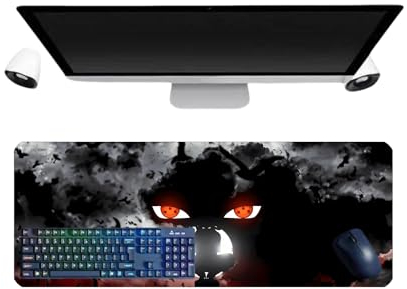 Japanisches Anime Uchiha Itachi Mauspad, XL, multifunktional, Gaming-Mauspad, 3 mm, Büro, rutschfest, strukturierte Oberfläche für Computer, Gamer, Zuhause und Laptops