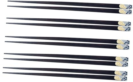 TOPBATHY Palillos Chinos De Madera Juego De 5 Pares Decoración De Estilo Japonés