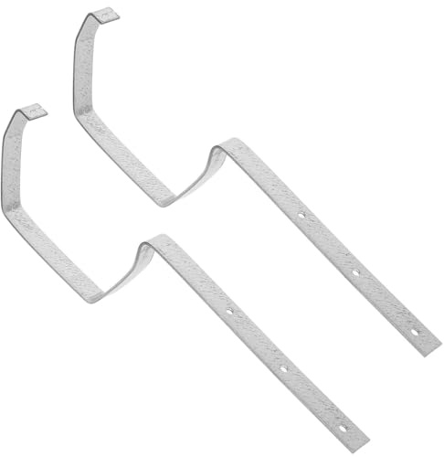 ANDRESLAD Gutter Bracket 2Pcs Metal Gutter Mounting Bracket for Rain Downspout Holder Easy Install Rainwater Holder for Balconies Garages