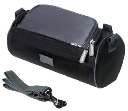 Kytpyi Lenkertasche Fahrrad, Fahradtasche, Wasserdicht Fahrradtasche Lenker mit mit TPU Sensitivem Touchscreen für Handy, Fahrrad Lenkertasche mit 1 Schultergurt für MTB Elektrofahrrad (Schwarz)